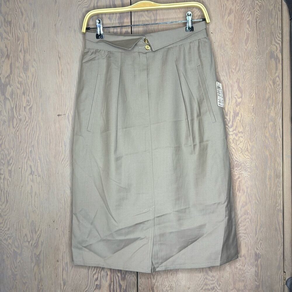 Vintage NWT Umberto Ginocchietti Midi Black Skirt